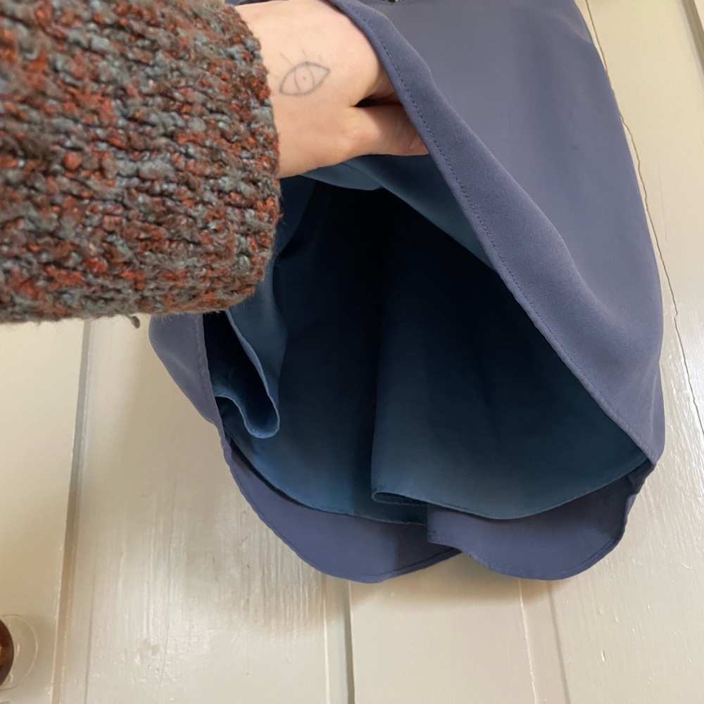 J. Crew Periwinkle Blue Camisole Top with Adjustable Straps Scalloped Neckline - Picture 8 of 13